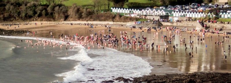 The Boxing Day Swim at Langland